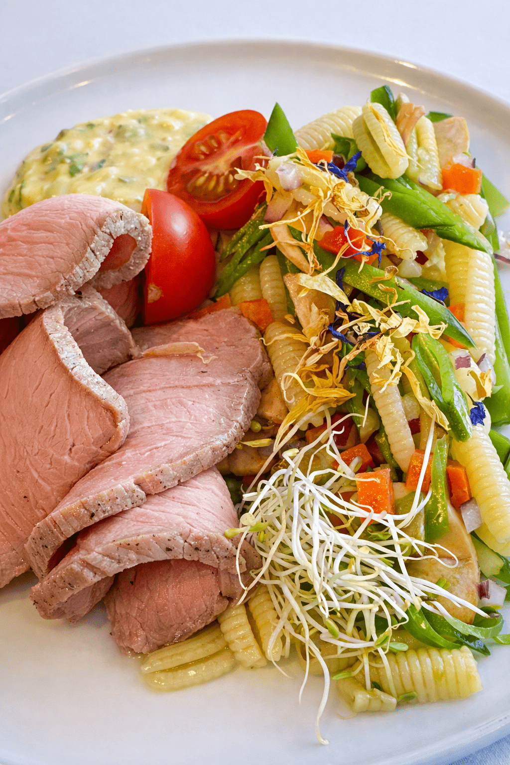 Rôti de veau et salade